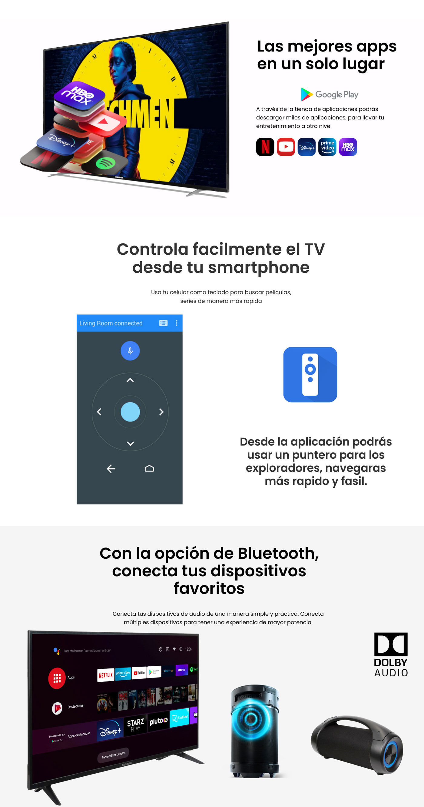 Televisor 32 Pulgadas Challenger Android TV HD Smart TV Bluetooth